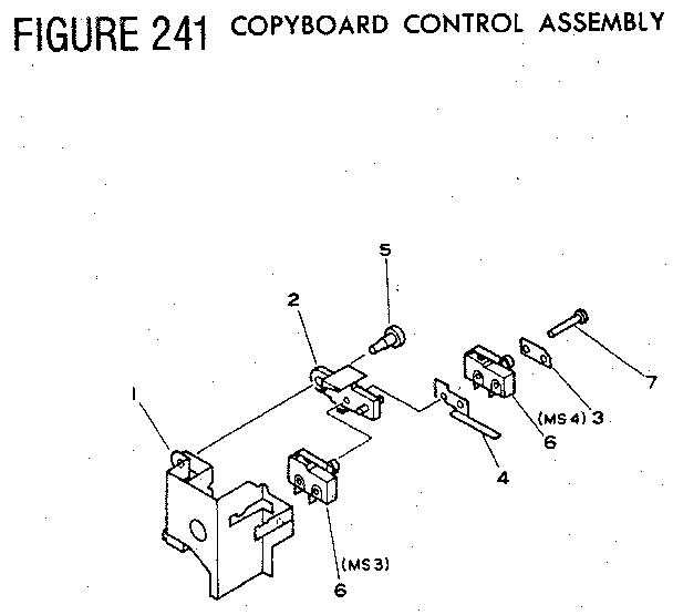 FIGURE 241 COPYBOARD CONTROL ASSEMBLY