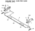 Sears 705PC-24 figure 343 paper feed guide diagram