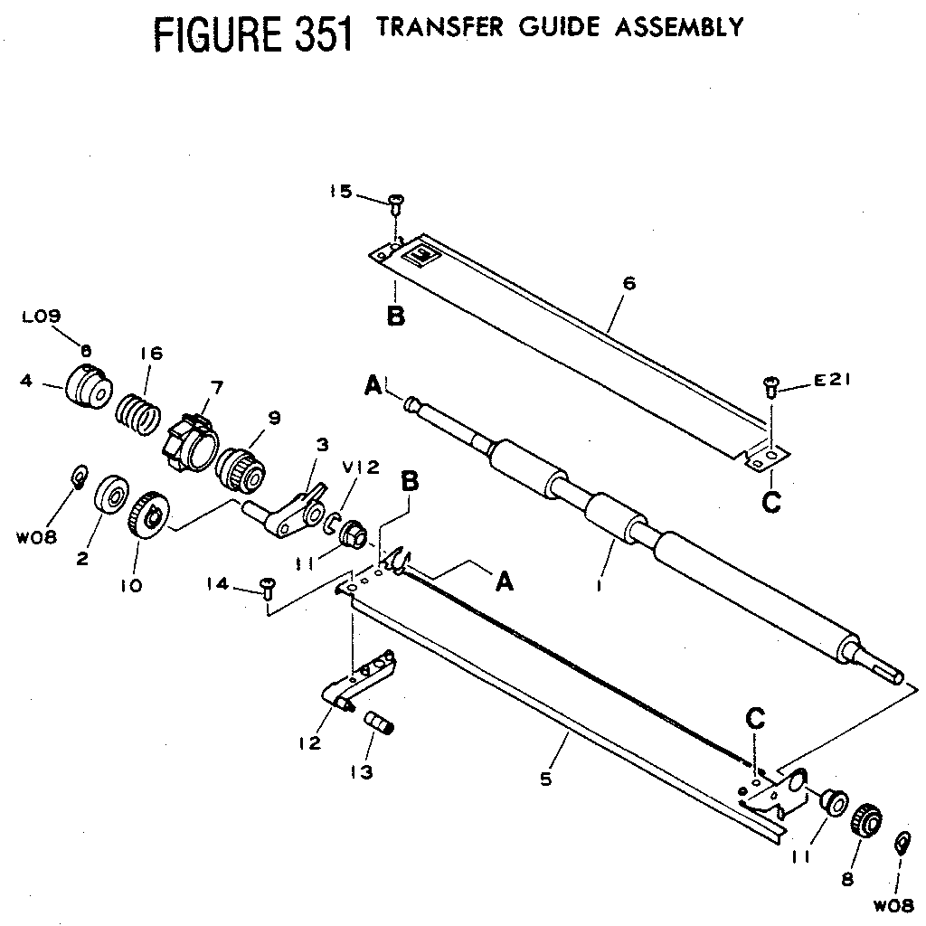 FIGURE 351 TRANSFER GUIDE ASSEMBLY