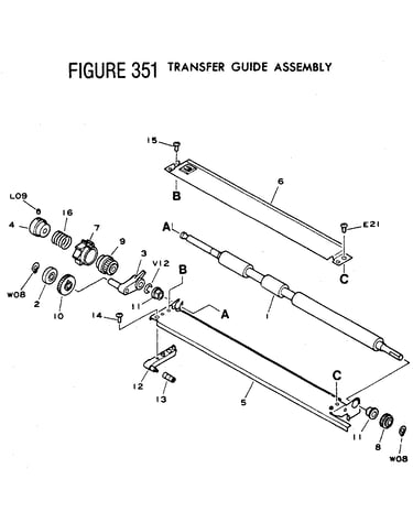 Figure 351 transfer guide assembly