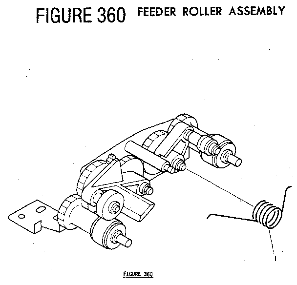 Figure 360 feeder roller assembly