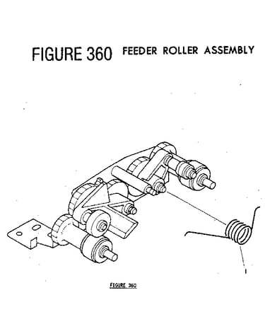 Figure 360 feeder roller assembly