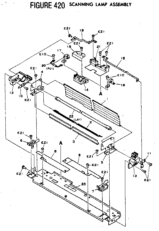 FIGURE 420 SCANNING LAMP ASSEMBLY