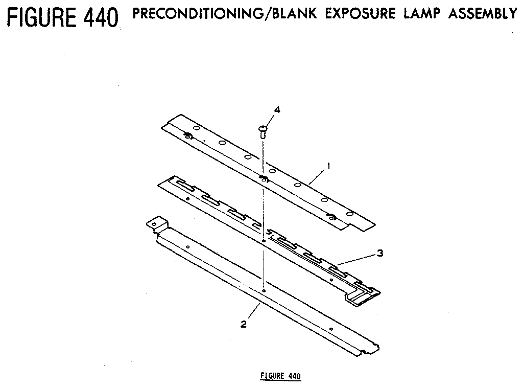 FIGURE 440 PRECONDITIONING/BLANK EXPOSURE LAMP ASSEMBLY