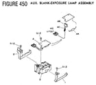Sears 705PC-24 figure 450 aux. blank-exposure lamp assembly diagram