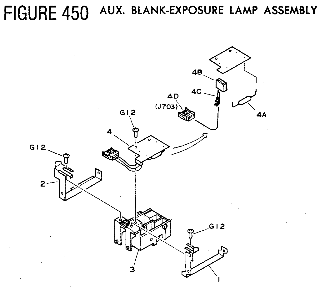 Figure 450 aux. blank-exposure lamp assembly