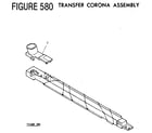 Sears 705PC-24 figure 580 transfer corona assembly diagram
