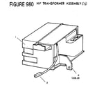 Sears 705PC-24 figure 980 hv transformer assembly (1/2) diagram