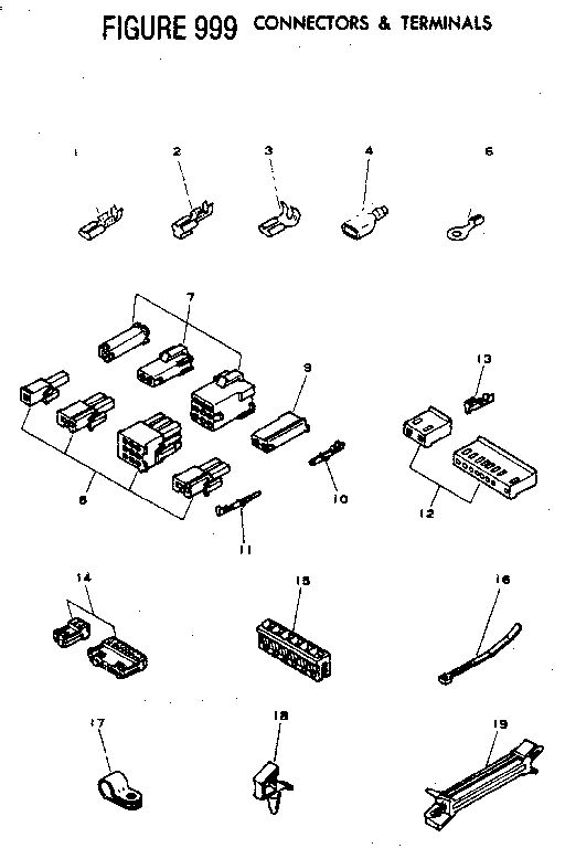 FIGURE 999 CONNECTORS & TERMINALS