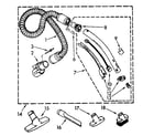 Kenmore 1162920080 hose and attachment diagram