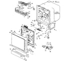 GE GSD580K-01 tub and door assembly diagram