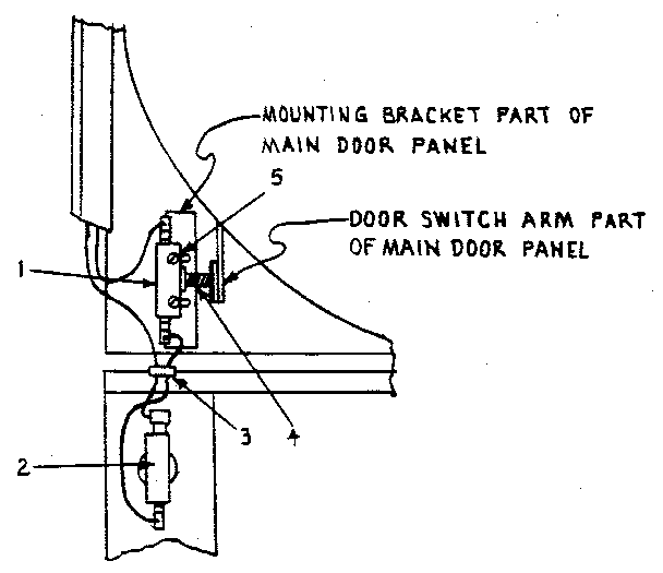 Rear view of front panel - rt. side of cabinet