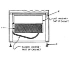 International Dryer ID31.4G btm. frnt. of cabinet w/lint door removed diagram