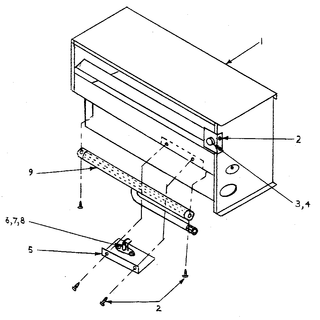 Burner, box and electrode