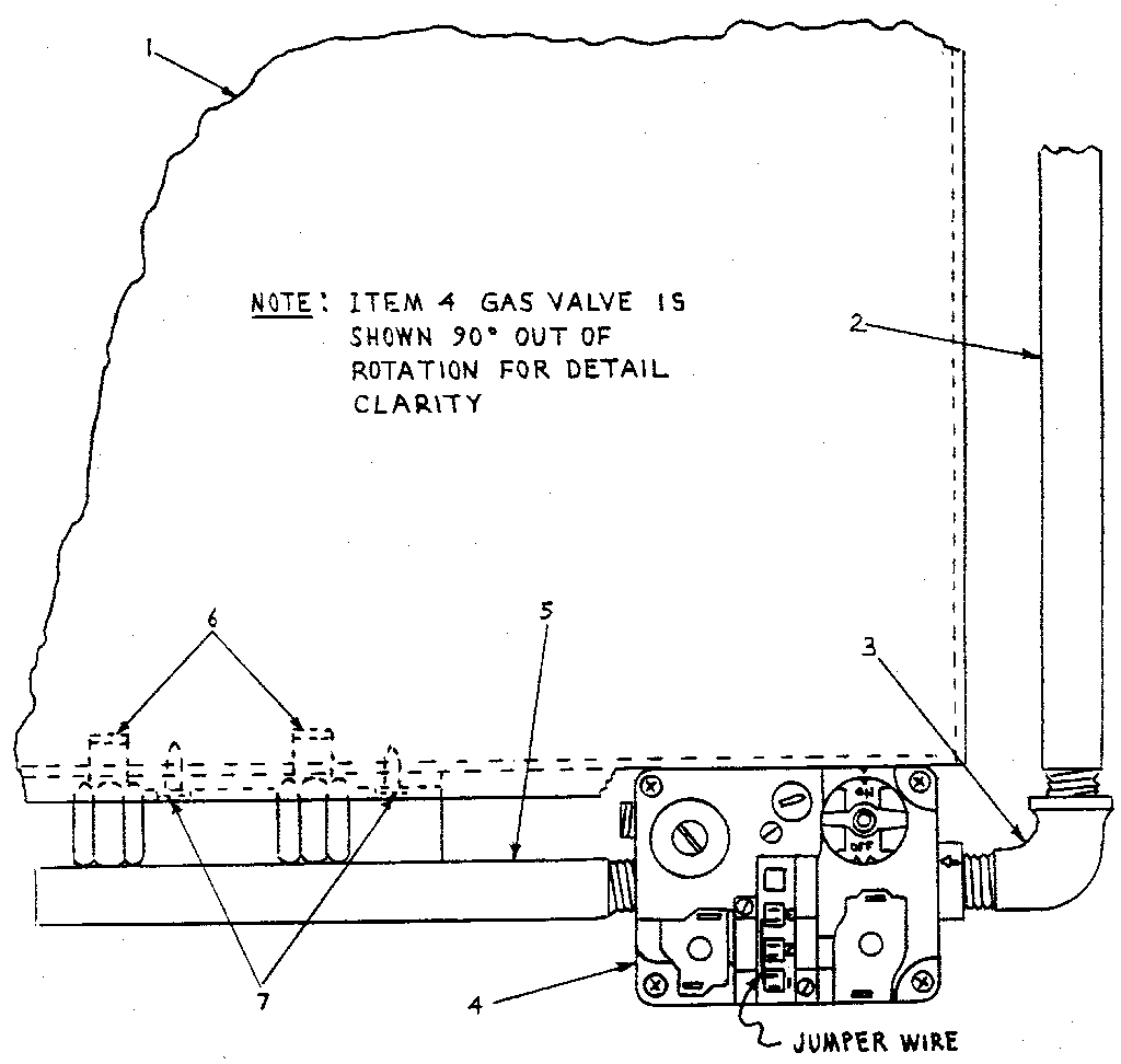 Top view of double burner box assy.