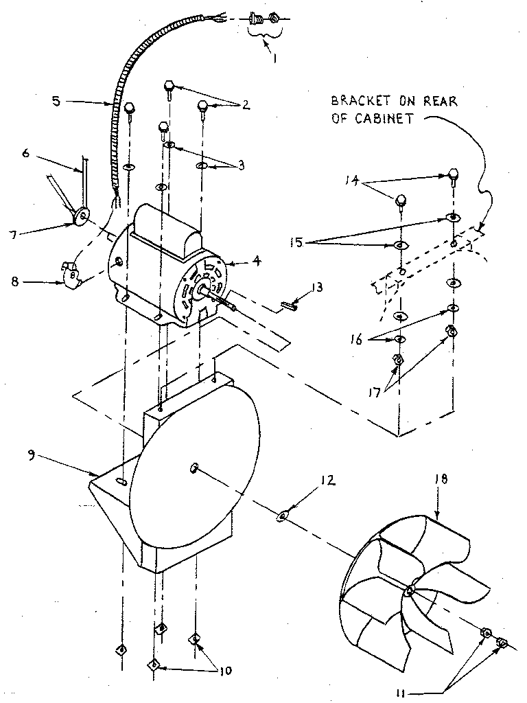 Motor and blower