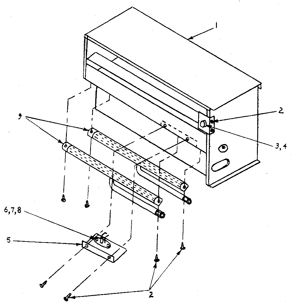 Double burner, box and electrode