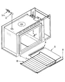 Microwave cabinet and hinge