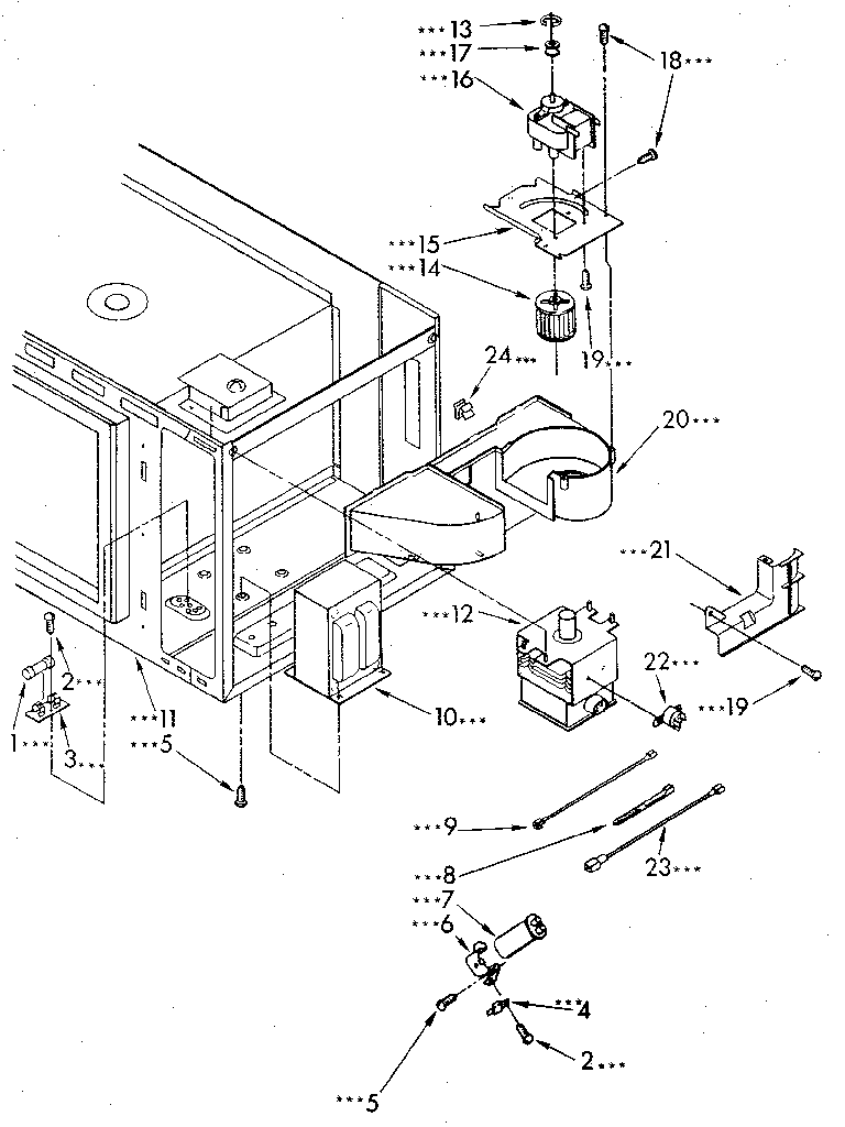 Microwave magnetron and air flow