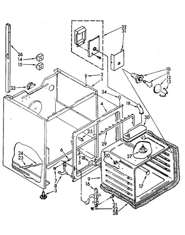 Lower electric oven body