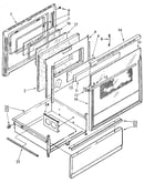 Lower electric oven door