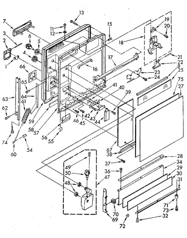 Door and toe panel