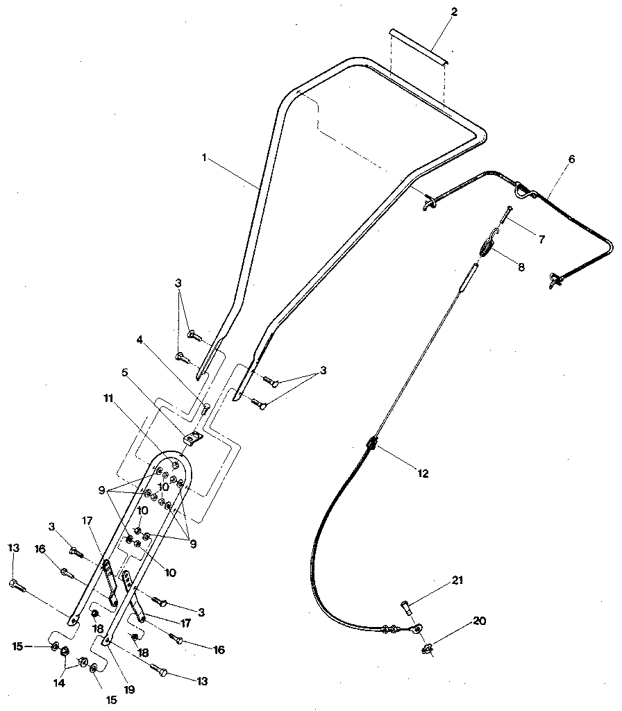 HANDLEBARS, FORWARD CLUTCH CABLE & HANDLEBAR MTG HDW