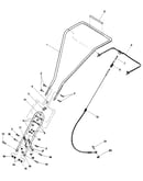 Handlebars, forward clutch cable & handlebar mtg hdw