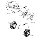Troybilt TUFFY SERIAL #XD0100 & UP bolo tines, wheels diagram