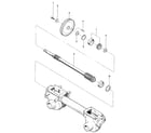 Troybilt TUFFY SERIAL #XD0100 & UP drive shaft assembly diagram