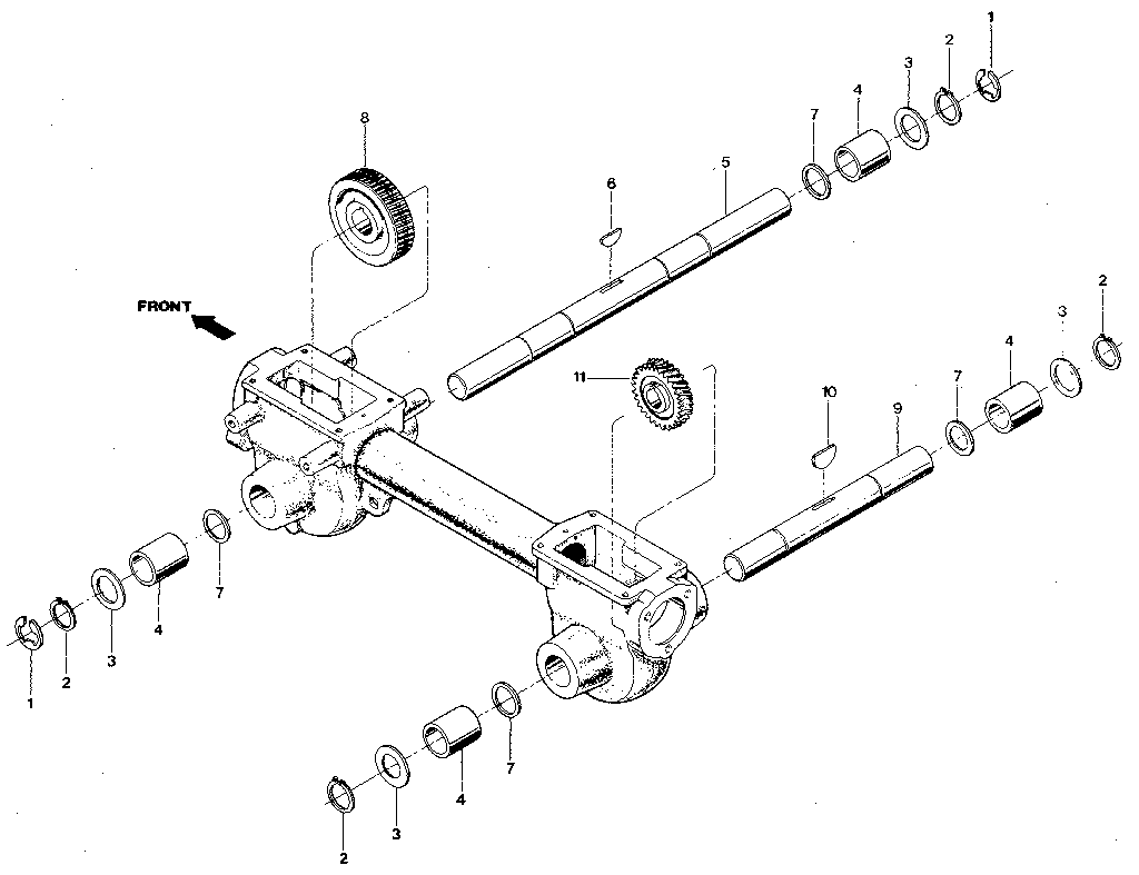 WHEEL SHAFT & TILLER SHAFT ASSEMBLIES