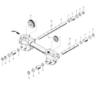 Troybilt TUFFY SERIAL #XD0100 & UP wheel shaft & tiller shaft assemblies diagram