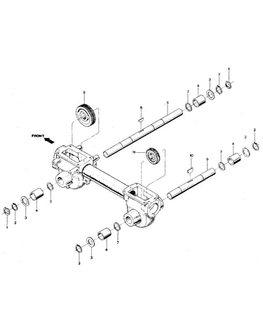 Wheel shaft & tiller shaft assemblies