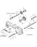 Wheel shaft, eccentric shaft & tiller shaft assemblies