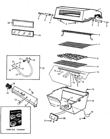 Grill and burner section