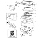 Kenmore 2581069190 grill and burner section diagram