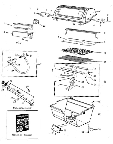Grill and burner section