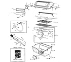 Kenmore 2581059190 grill and burner section diagram