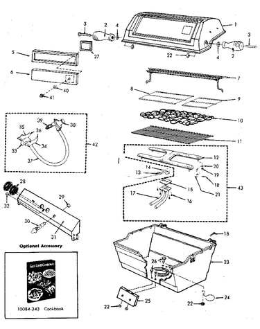 Grill and burner section