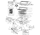 Kenmore 2581069090 grill and burner section diagram