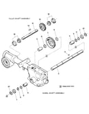 Wheel shaft & tiller shaft assemblies