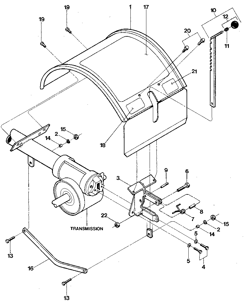 HOOD, BRACKET & DEPTH REGULATOR