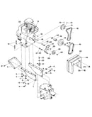 Engine & support brackets, pulleys, belts, belt cover