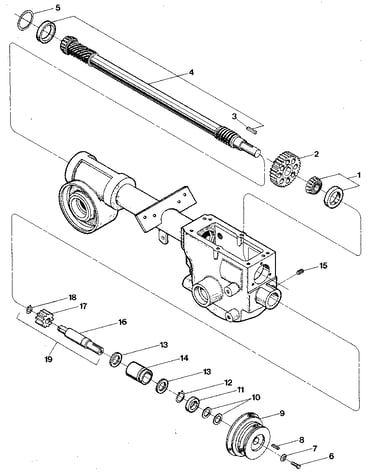Drive, input pinion shaft & gear assm.