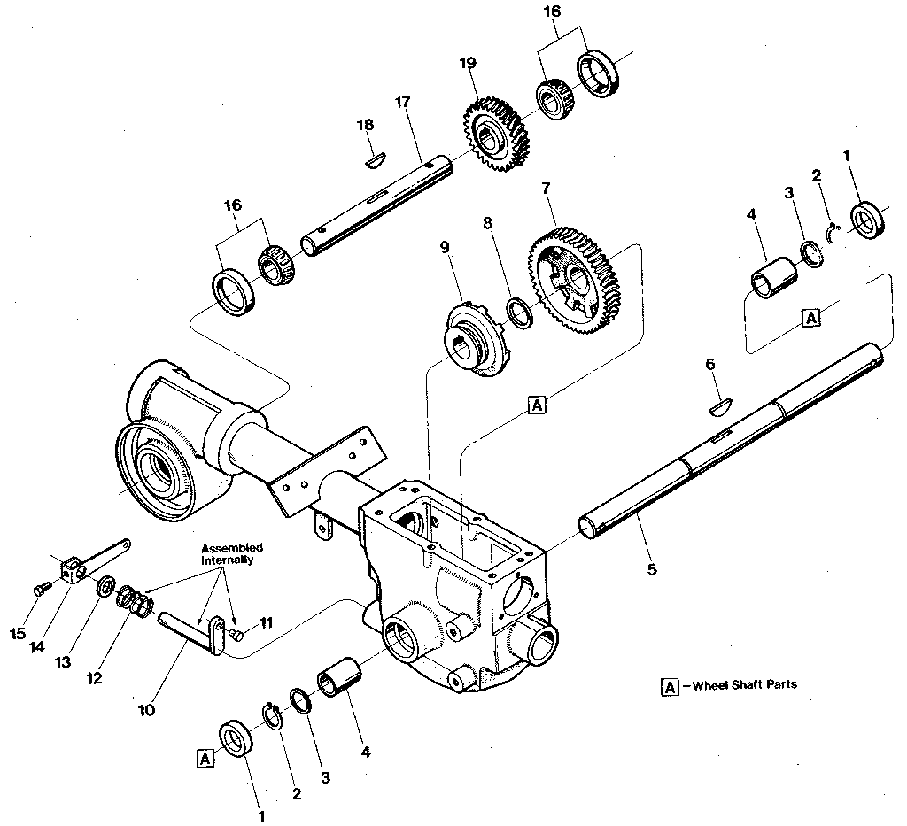 WHEEL SHAFT, ECCENTRIC SHAFT & TILLER SHAFT ASSEMBLIES