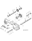 Wheel shaft, eccentric shaft & tiller shaft assemblies