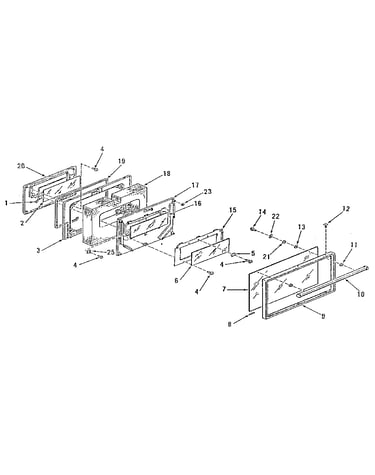 Oven door section
