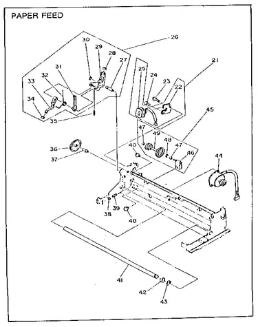 Chassis & paper feed mechanism