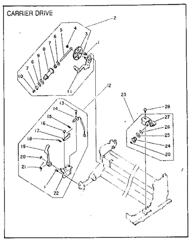 Carrier drice & carrier frame mechanism