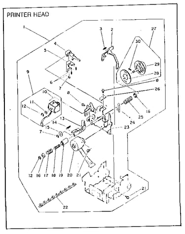 Printer head & correction mechanism
